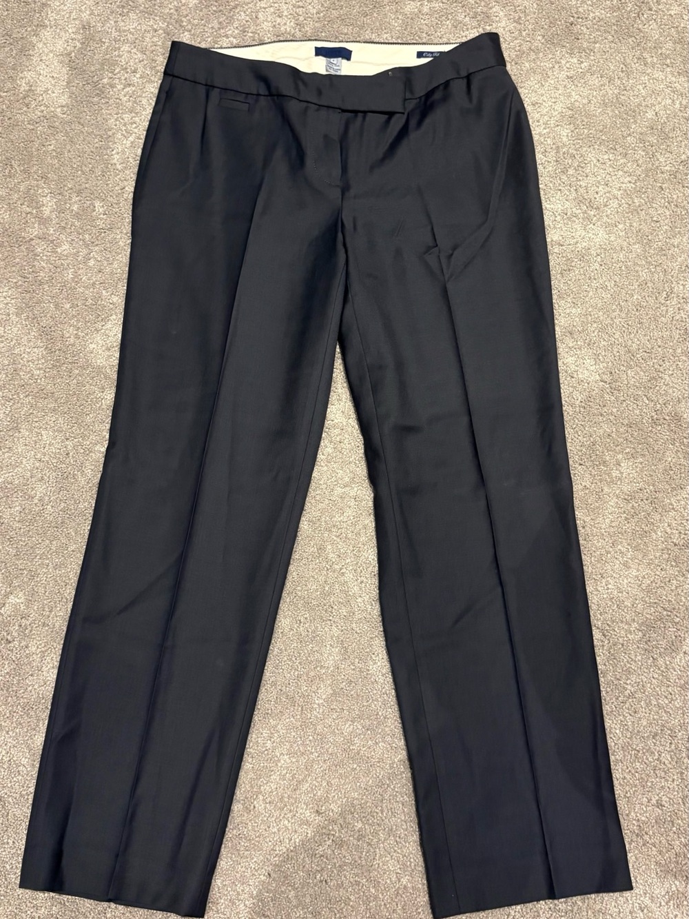 J. Crew Dark Gray 100% wool Straight-Leg Dress Pants